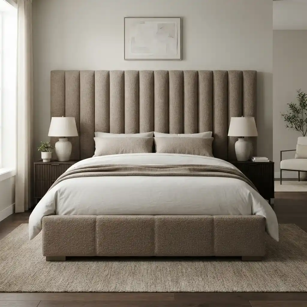 Chenille Fabric Bed Upholstery