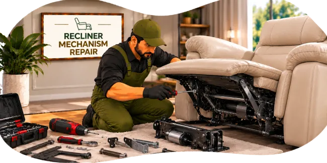 Fixing a broken recliner mechanism