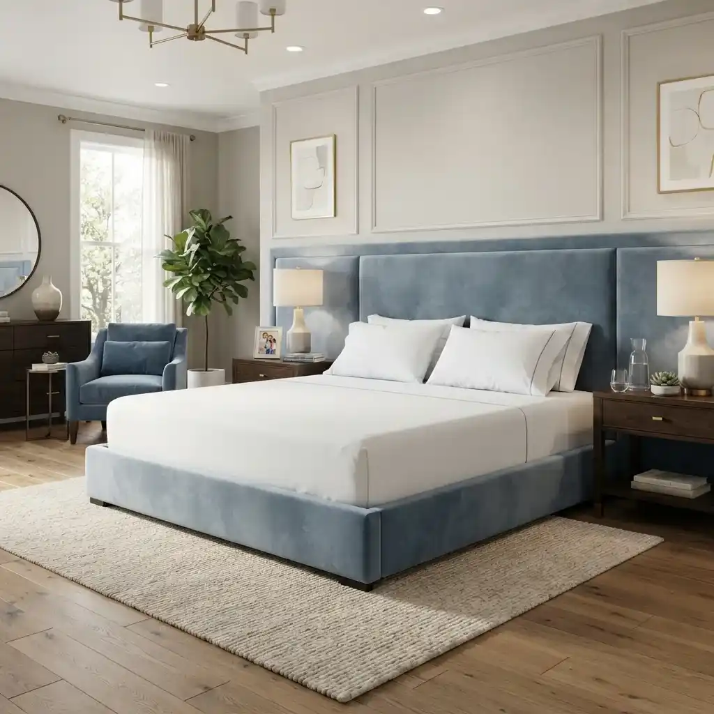 Professional upholstery restoration for luxury hotel bedroom furniture in Dubai