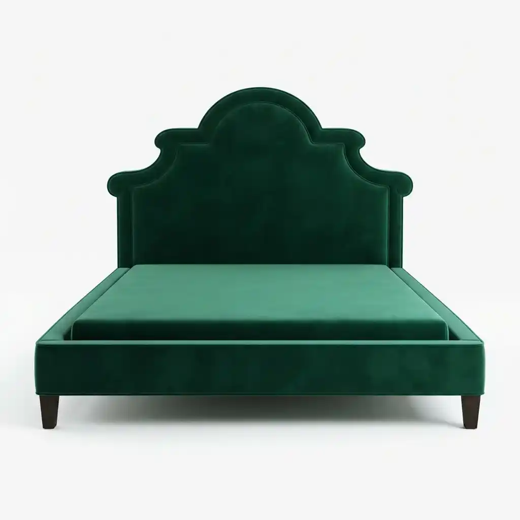 Upholstered bed after restoration