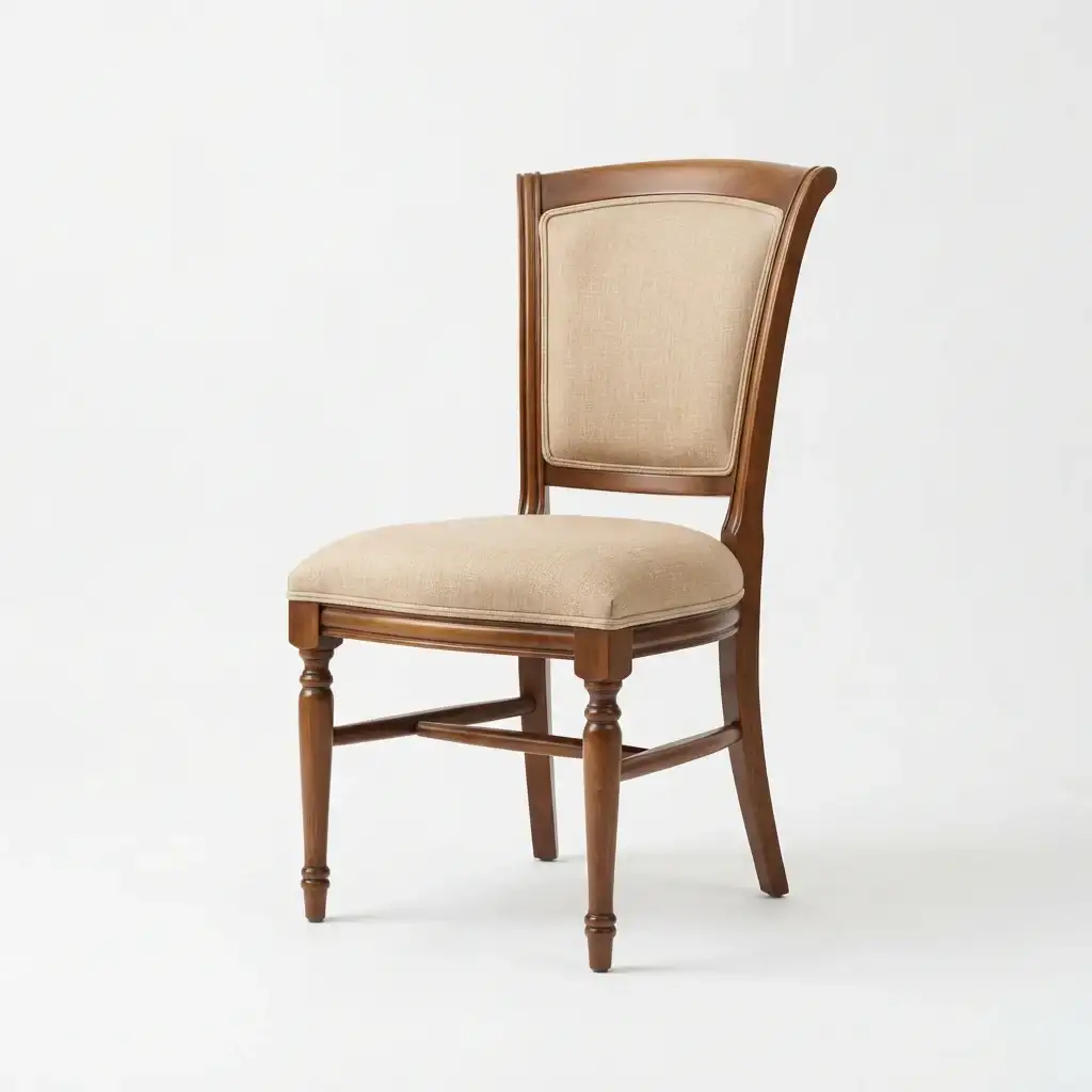 Reupholstered dining chair after repair