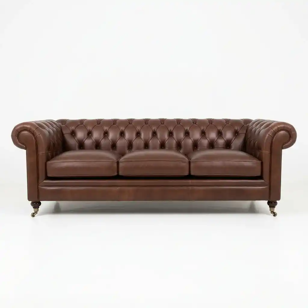 Restored sofa after repair and reupholstery