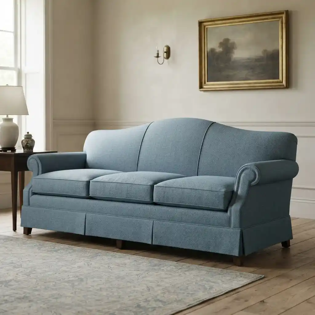 Classic blue fabric sofa upholstery Dubai