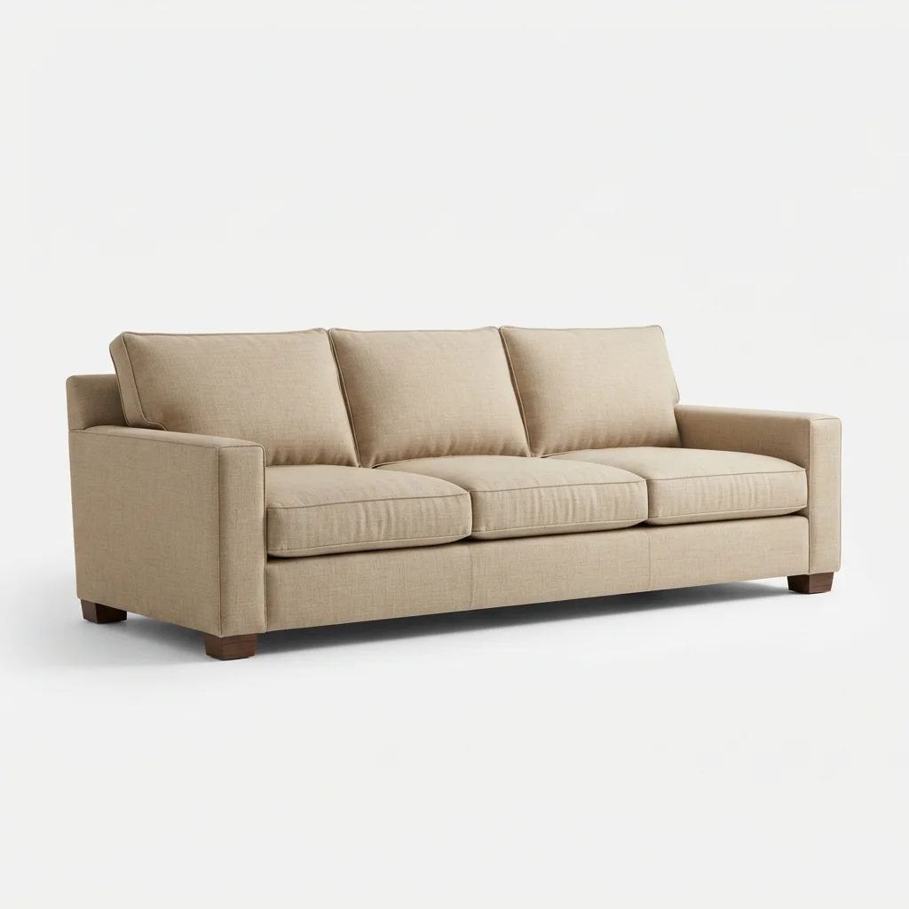 Light beige linen fabric sofa upholstery Dubai