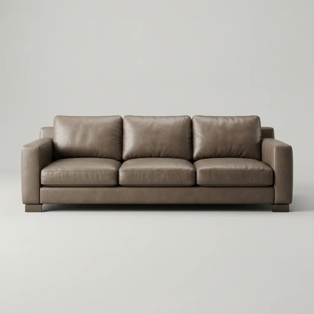 Semi-aniline leather sofa upholstery