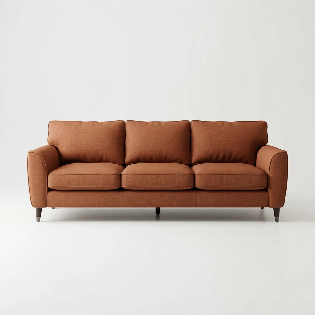 Terracotta polyester fabric sofa upholstery Dubai