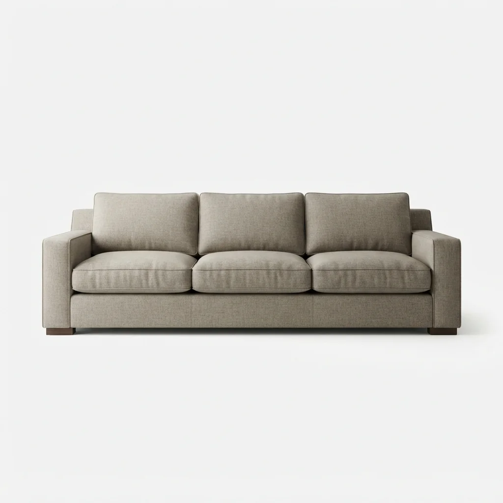 Light beige wool fabric sofa upholstery Dubai