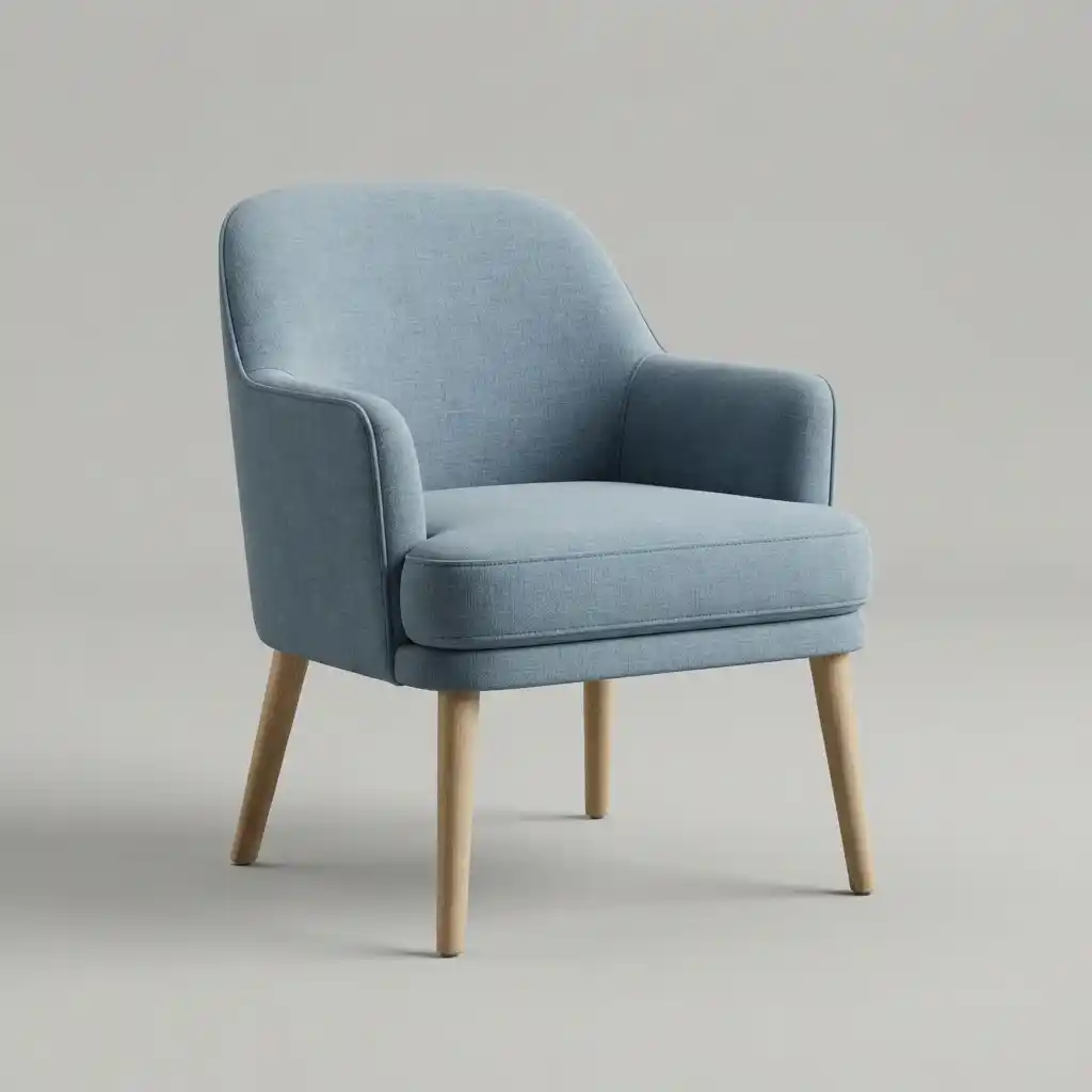 Tan faux leather armchair upholstery Dubai by Upholstery Doctor