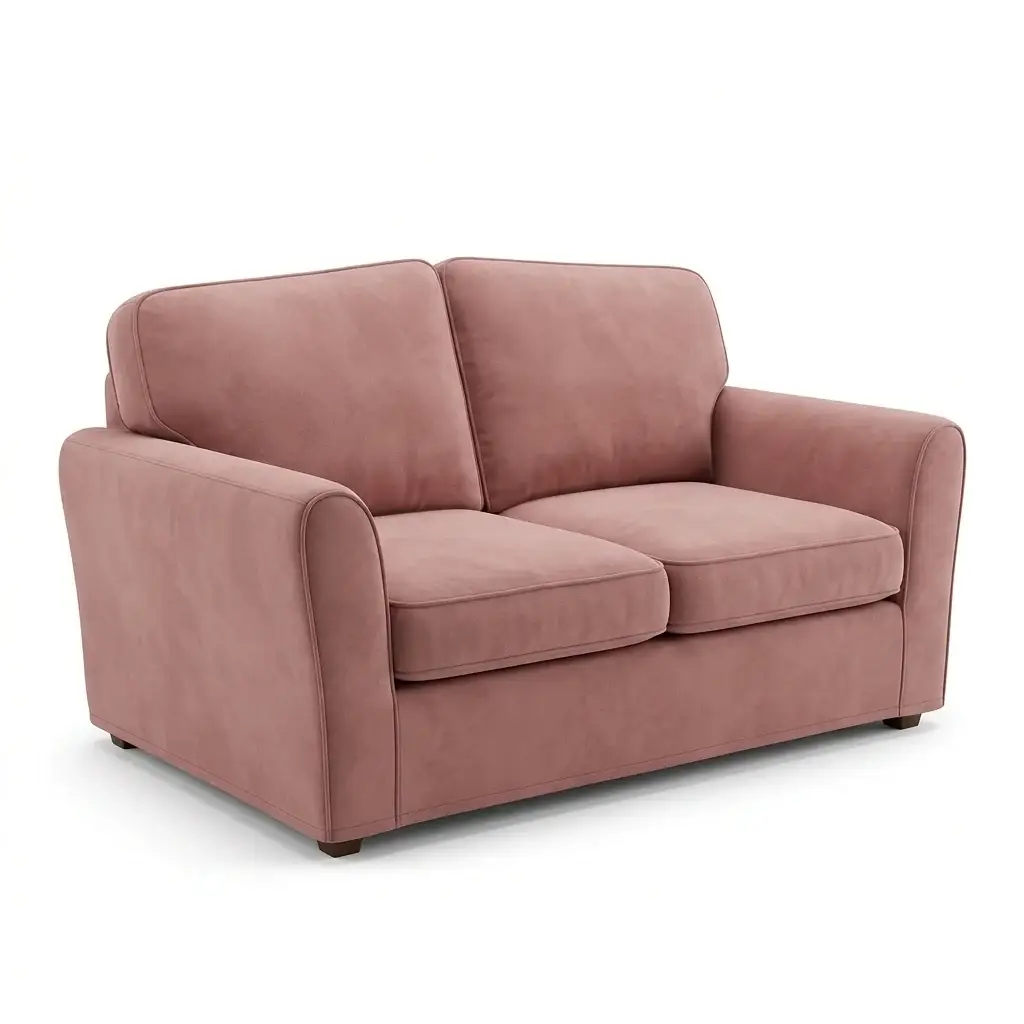 Grey sofa with a microfiber cover