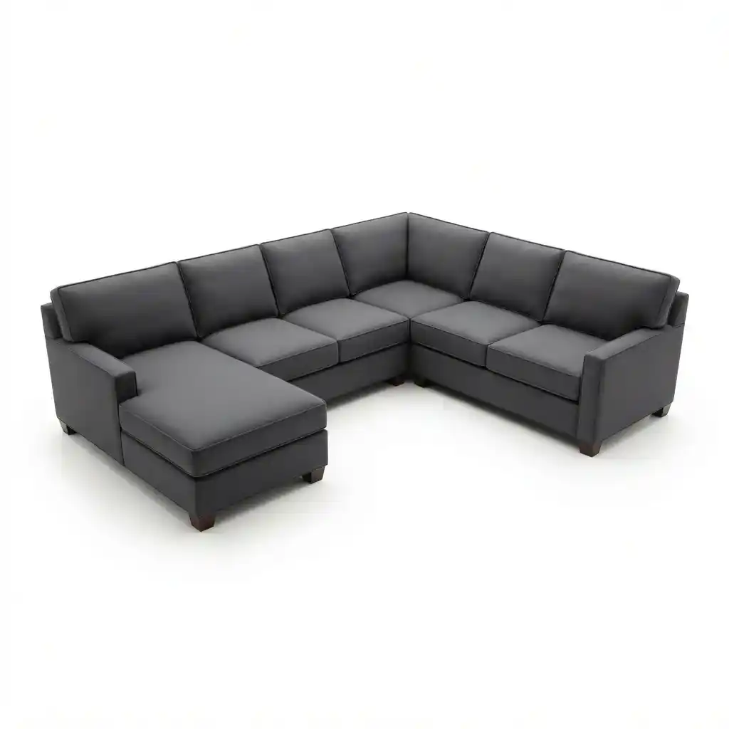 Freshly replaced sofa cushions after cushion replacement