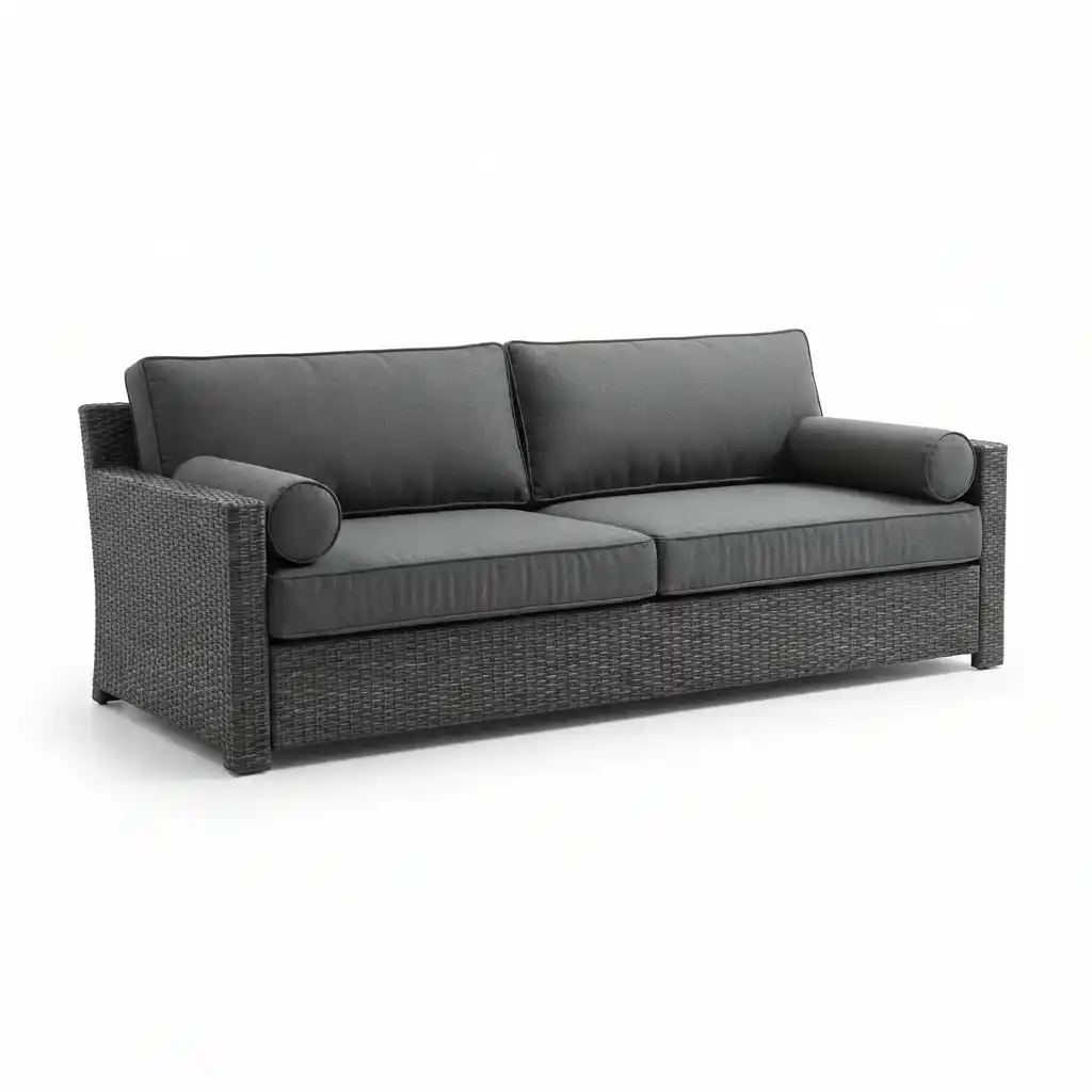 Renewed sofa seat cushions after replacement