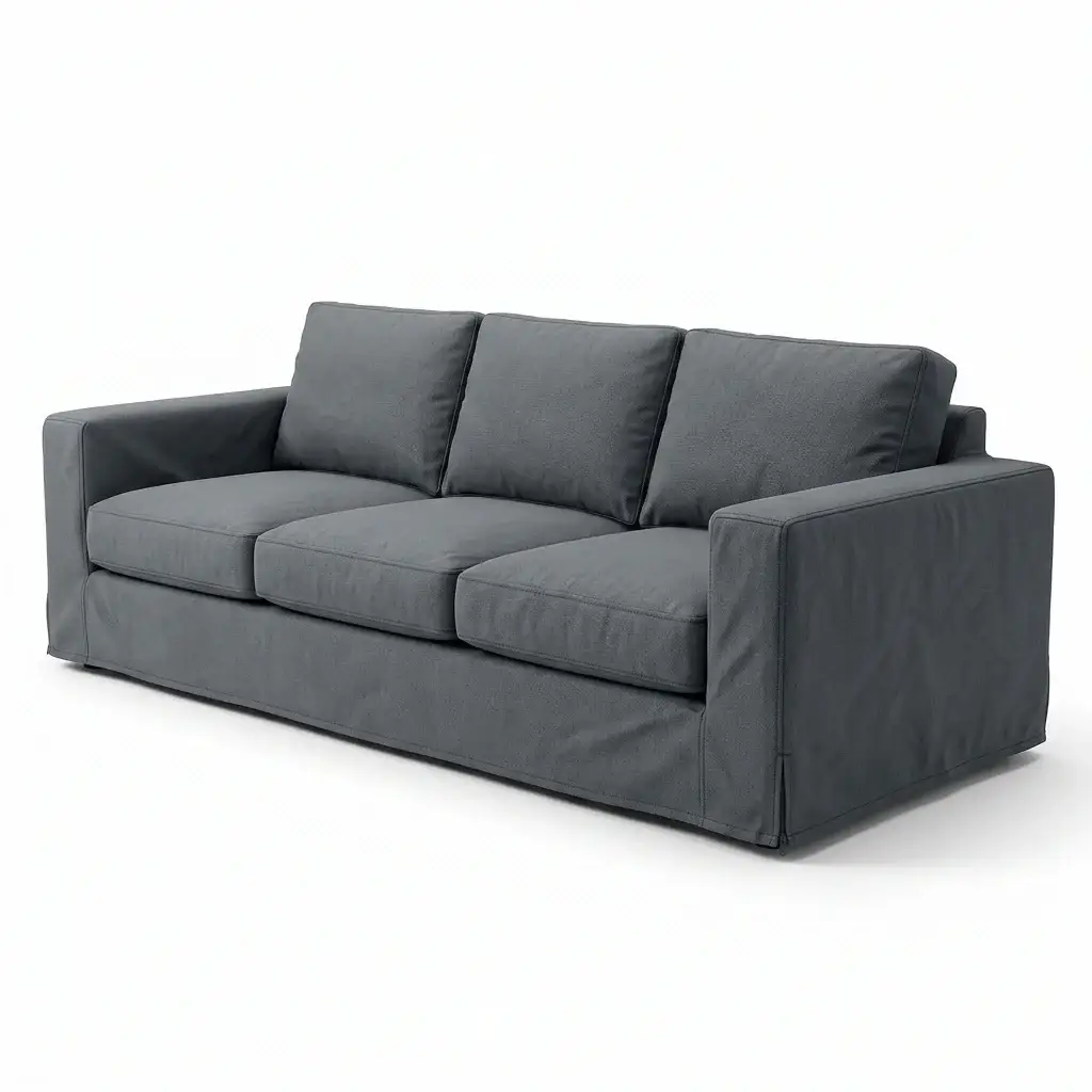 Sofa with a waterproof canvas cover